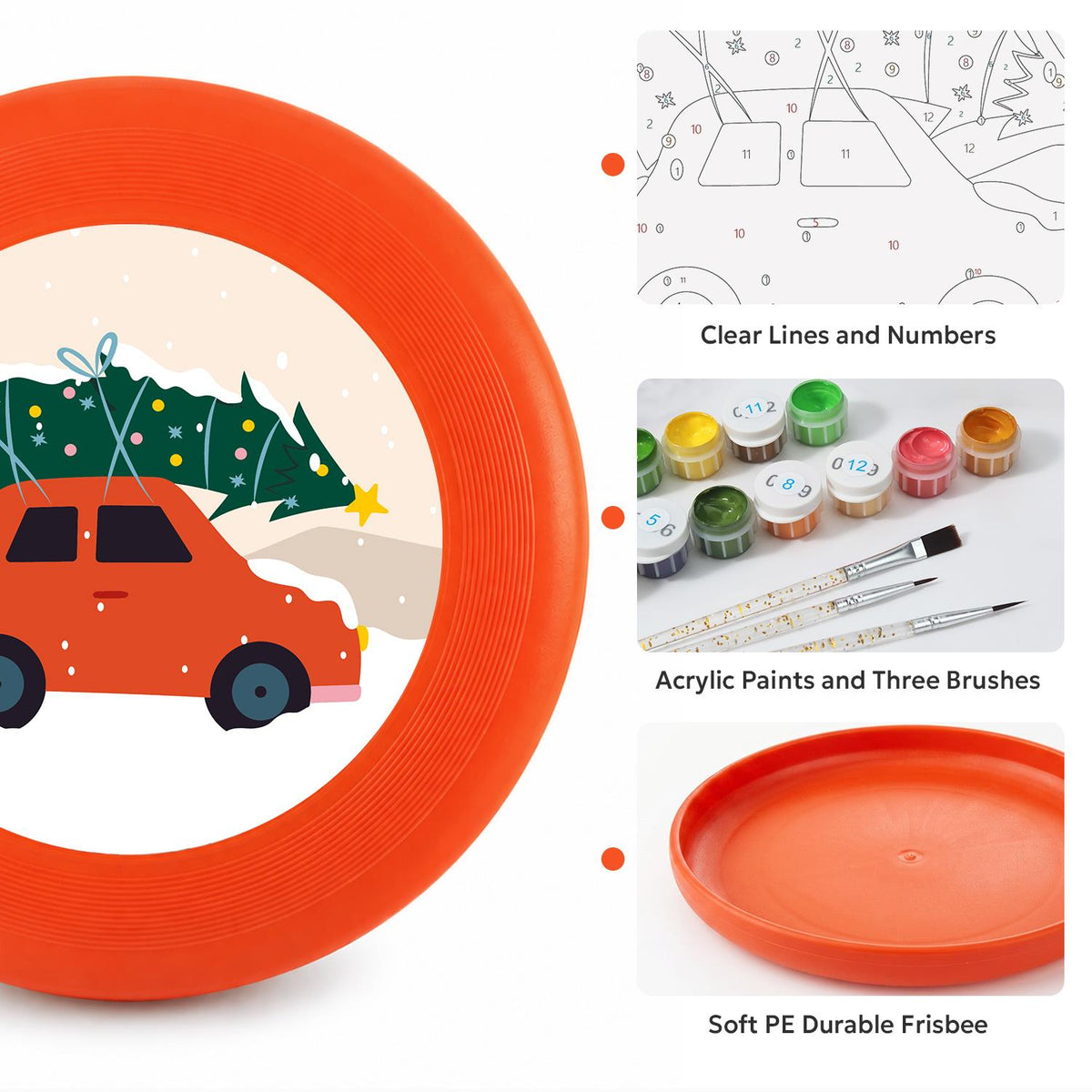 Christmas Tree Road Trip (Paint by Numbers Flying Disc)