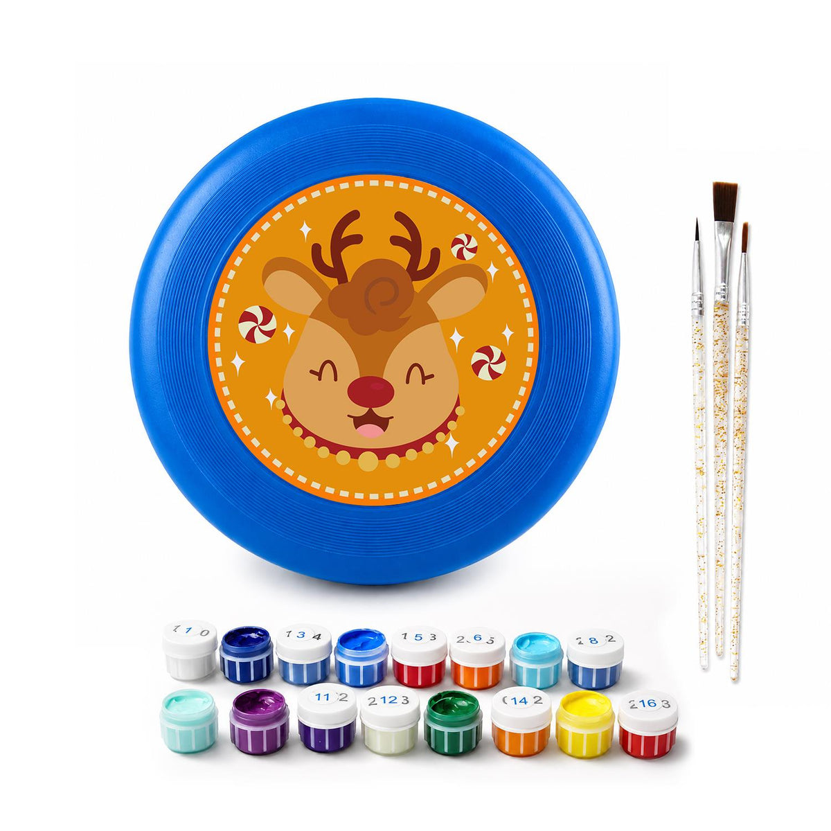 Little Reindeer Smile (Paint by Numbers Flying Disc)