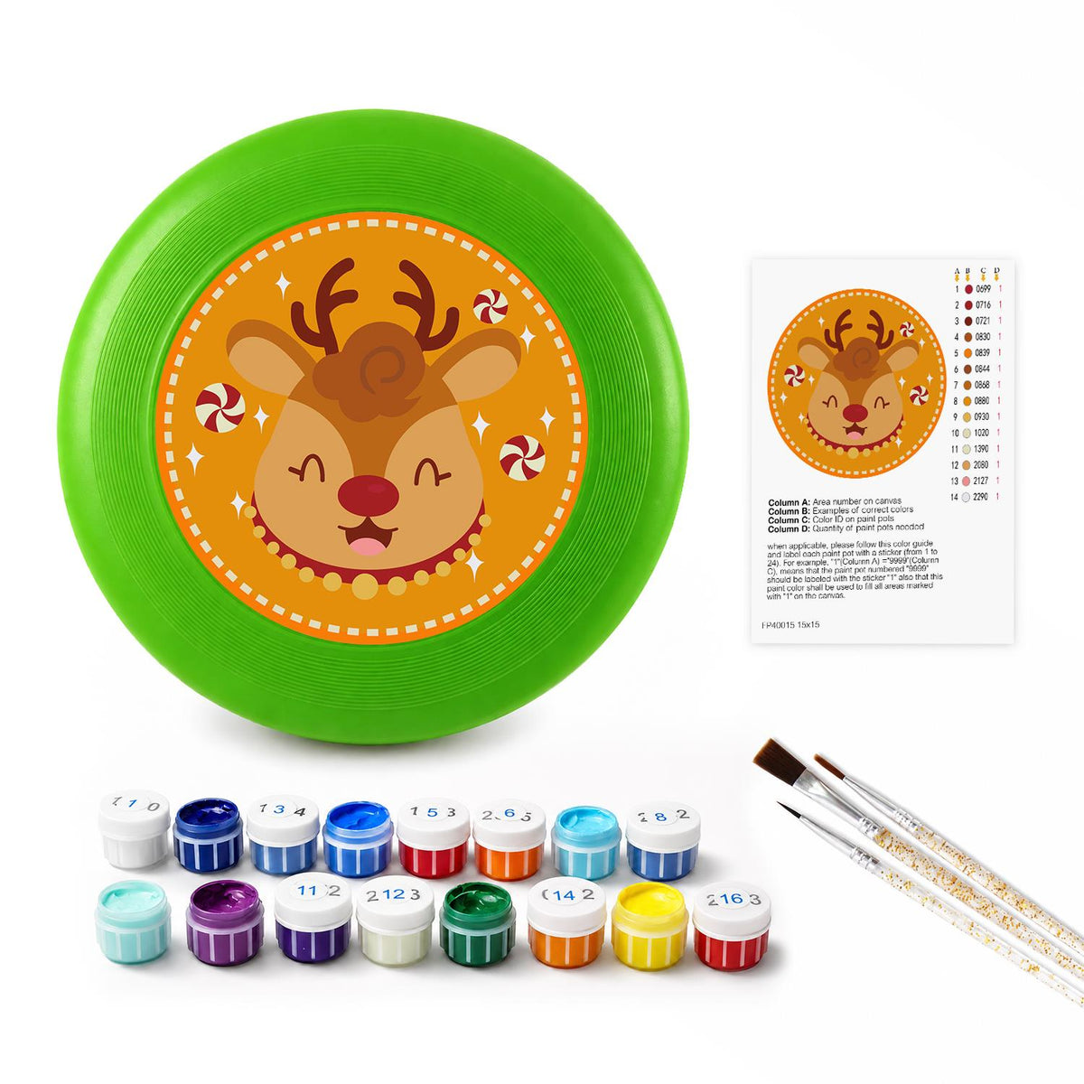 Little Reindeer Smile (Paint by Numbers Flying Disc)