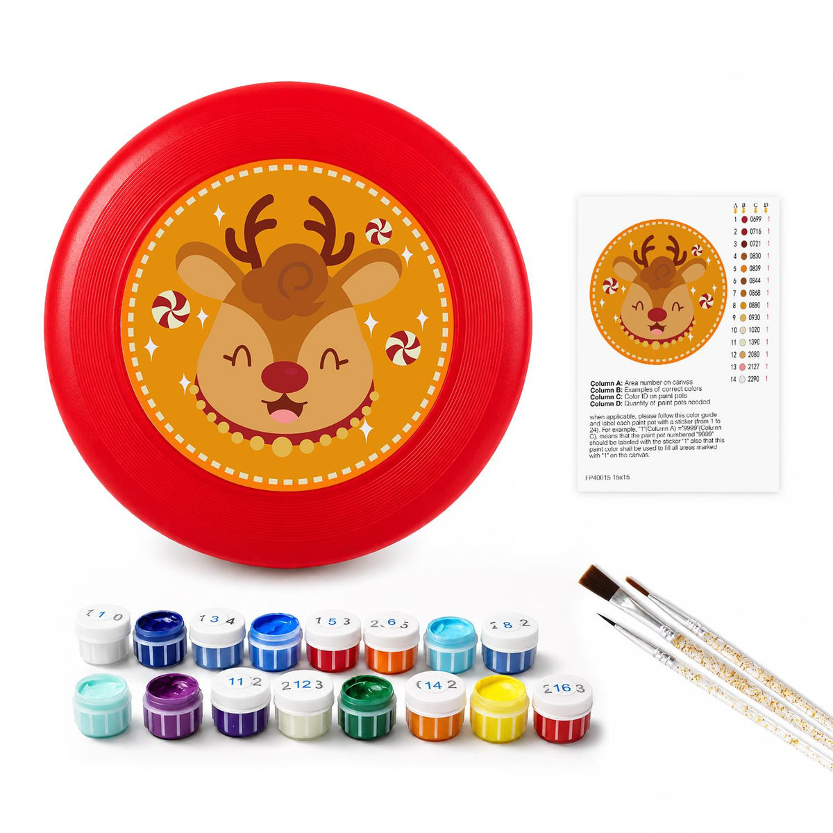 Little Reindeer Smile (Paint by Numbers Flying Disc)