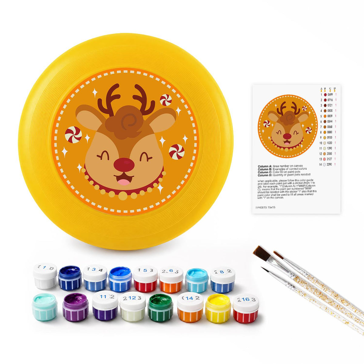 Little Reindeer Smile (Paint by Numbers Flying Disc)