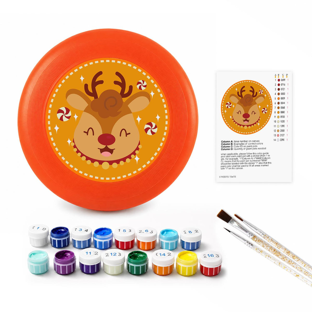 Little Reindeer Smile (Paint by Numbers Flying Disc)