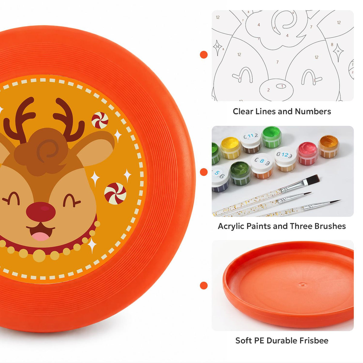 Little Reindeer Smile (Paint by Numbers Flying Disc)