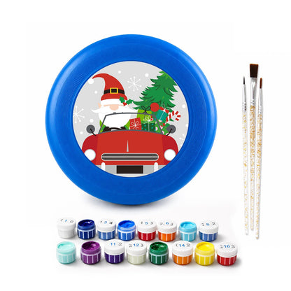 Santa in a Red Truck (Paint by Numbers Flying Disc)