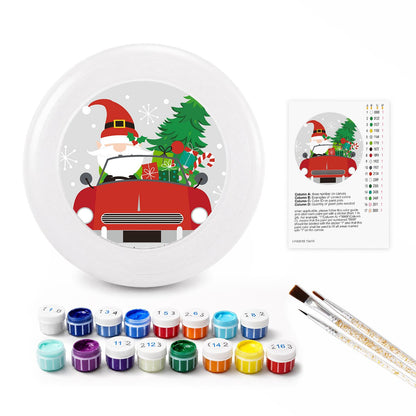 Santa in a Red Truck (Paint by Numbers Flying Disc)