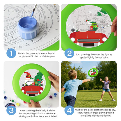 Santa in a Red Truck (Paint by Numbers Flying Disc)