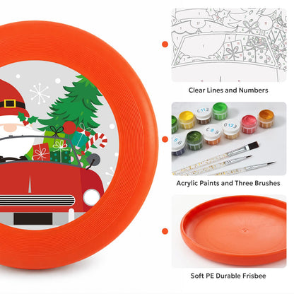 Santa in a Red Truck (Paint by Numbers Flying Disc)