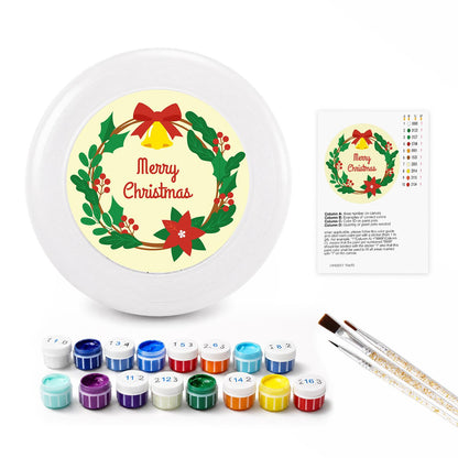 Christmas Holly Wreath (Paint by Numbers Flying Disc)