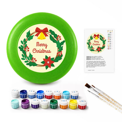 Christmas Holly Wreath (Paint by Numbers Flying Disc)