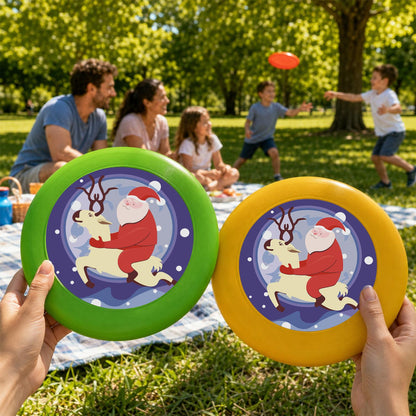 Santa and Reindeer in the Snow (Paint by Numbers Flying Disc)