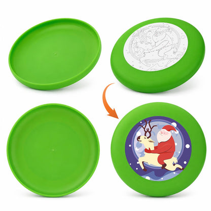 Santa and Reindeer in the Snow (Paint by Numbers Flying Disc)