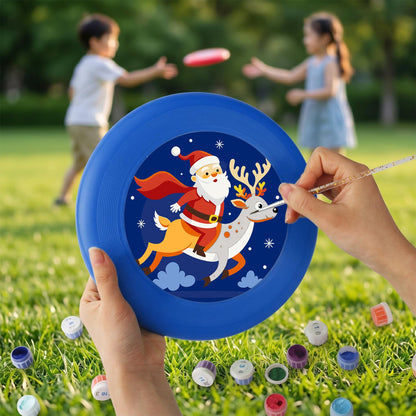 Santa Riding a Reindeer (Paint by Numbers Flying Disc)