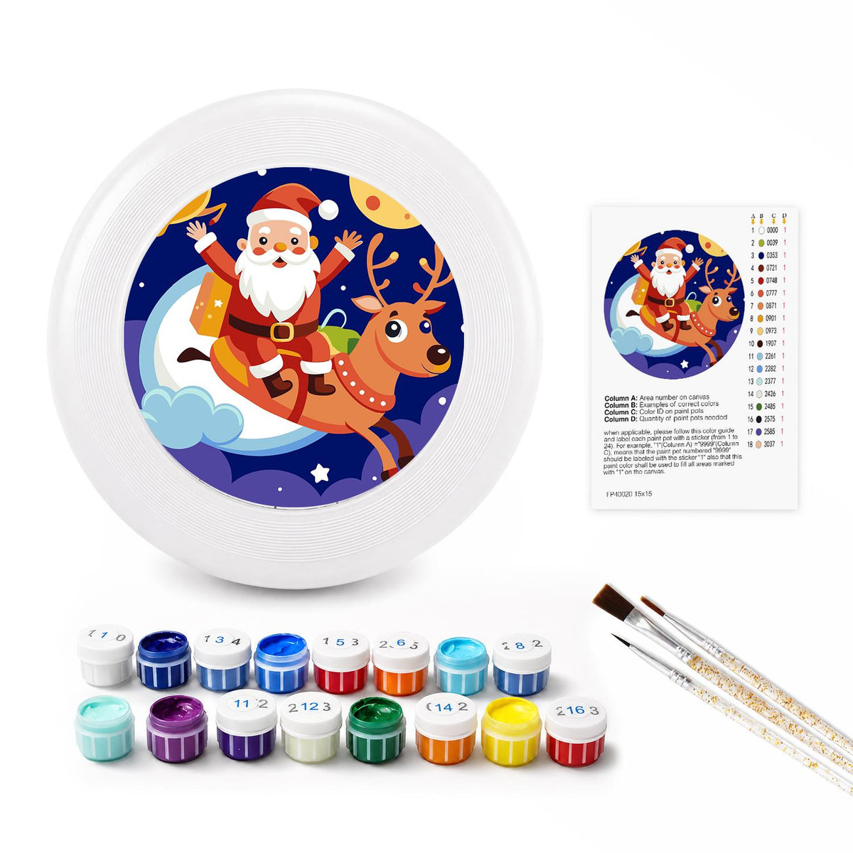 Santa Sleigh Adventure (Paint by Numbers Flying Disc)