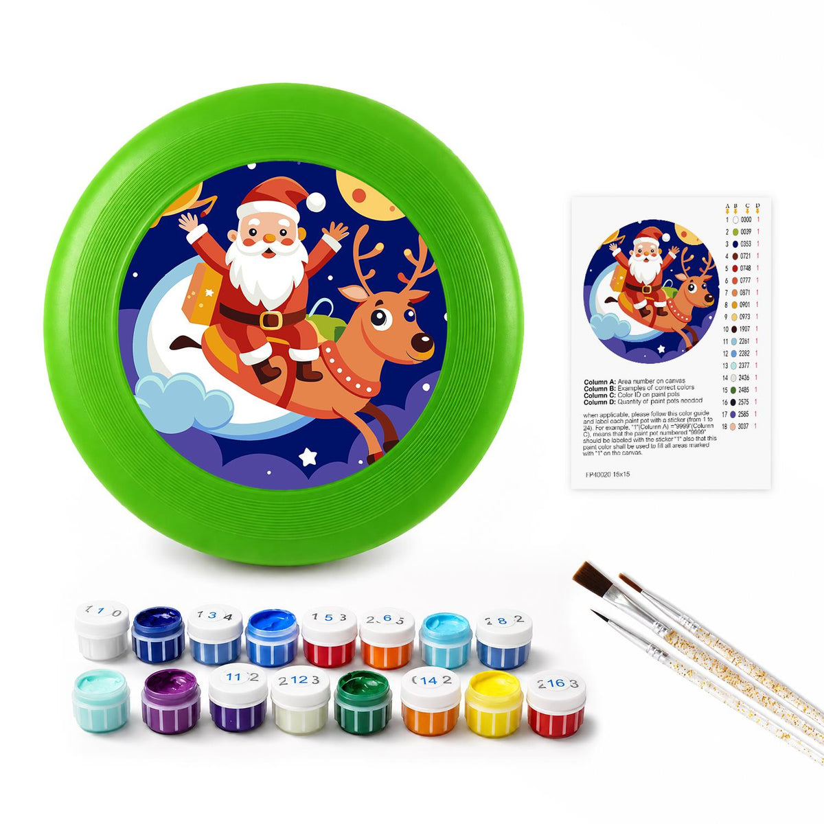 Santa Sleigh Adventure (Paint by Numbers Flying Disc)