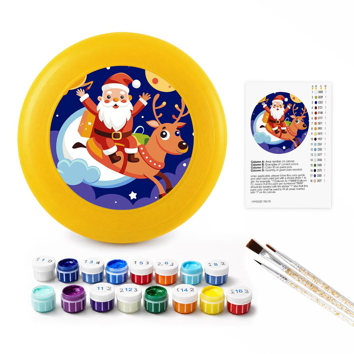 Santa Sleigh Adventure (Paint by Numbers Flying Disc)