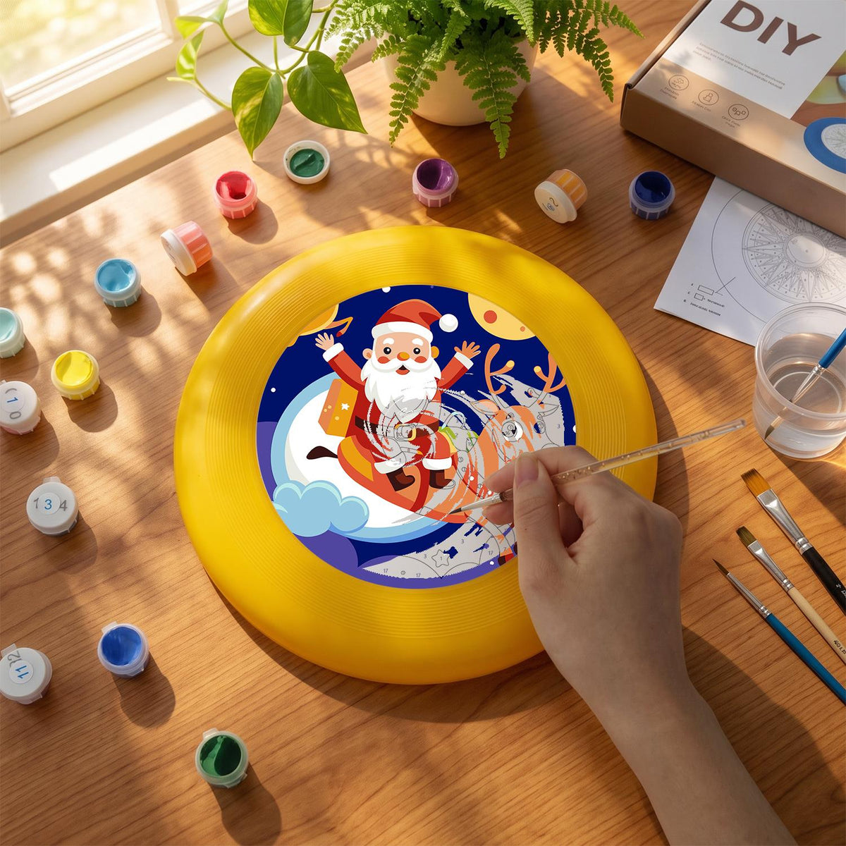Santa Sleigh Adventure (Paint by Numbers Flying Disc)