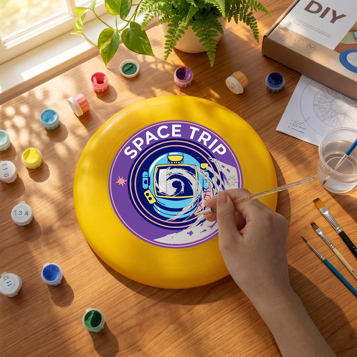 Astronaut Space Trip (Paint by Numbers Flying Disc)