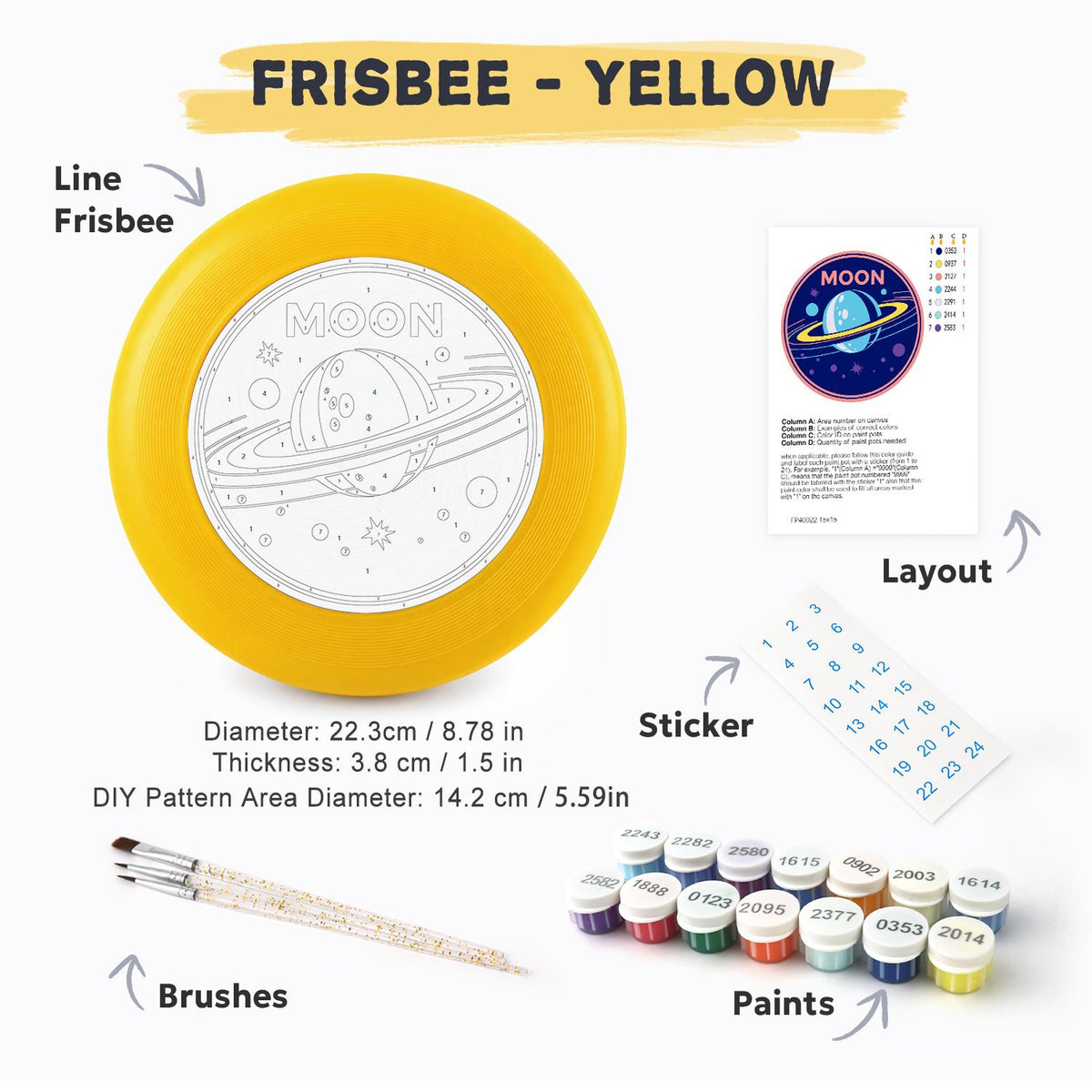 Moon Explorer (Paint by Numbers Flying Disc)