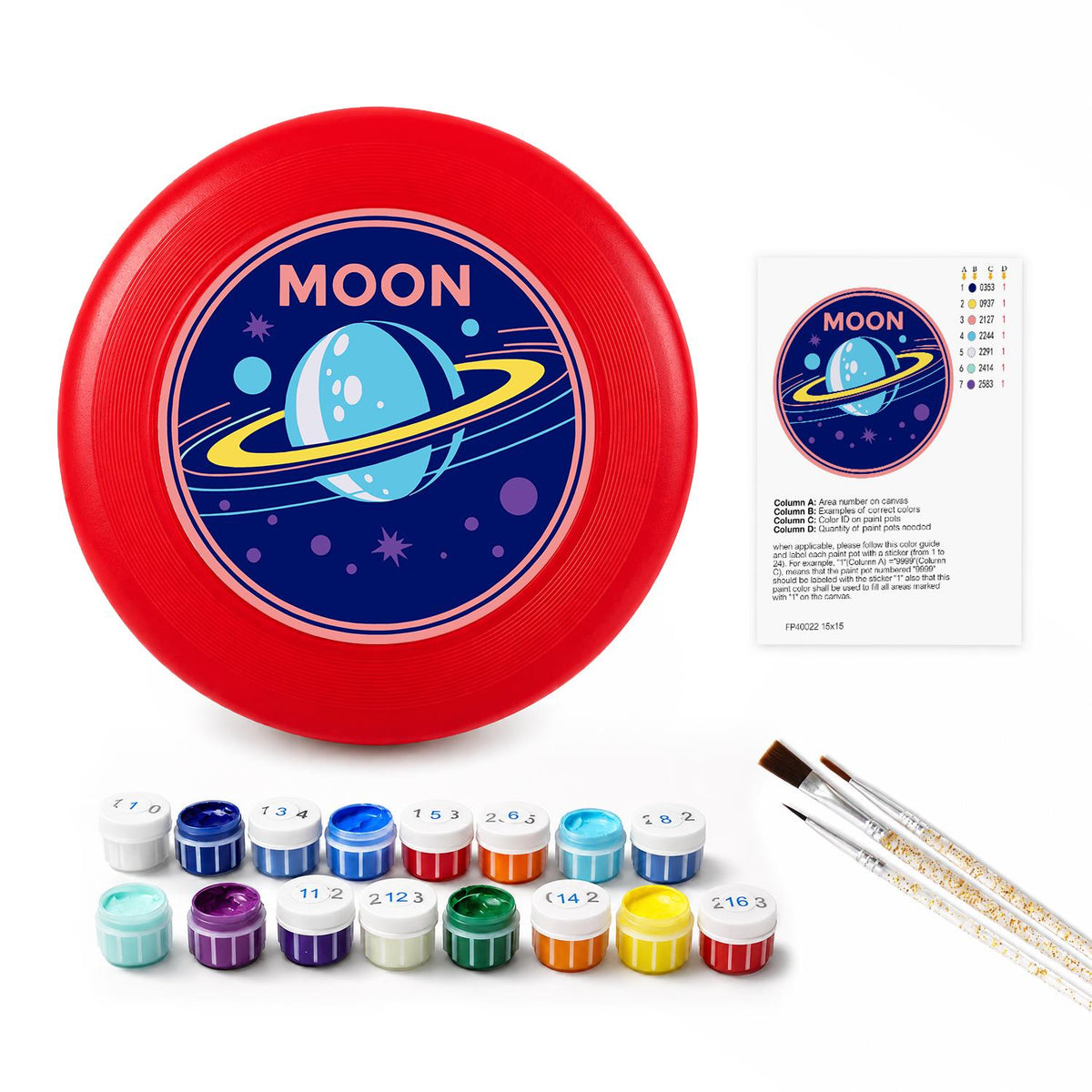 Moon Explorer (Paint by Numbers Flying Disc)