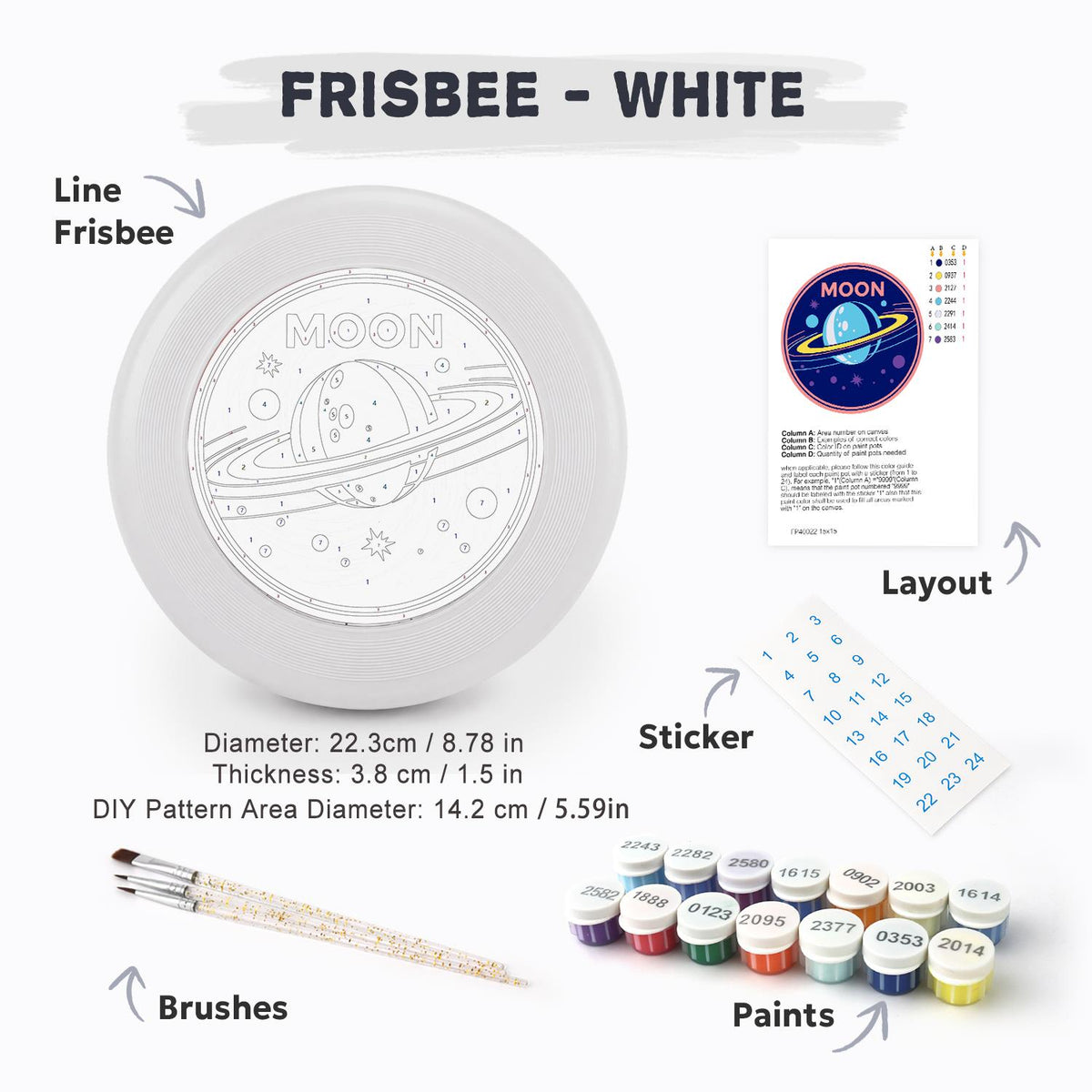 Moon Explorer (Paint by Numbers Flying Disc)