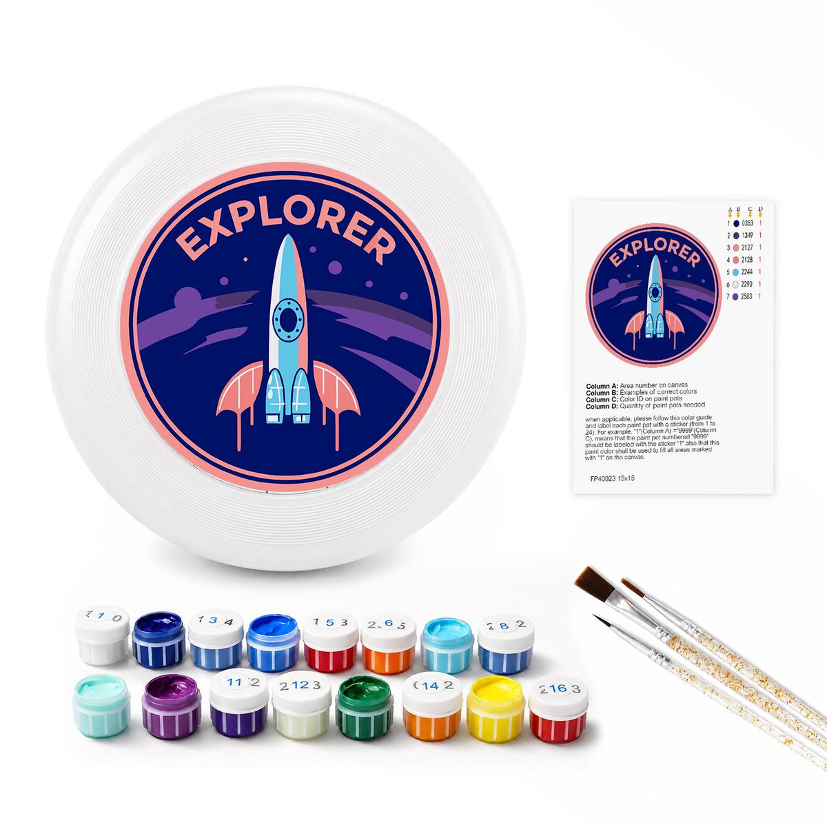 Rocket Explorer (Paint by Numbers Flying Disc)