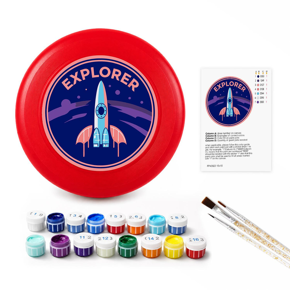 Rocket Explorer (Paint by Numbers Flying Disc)