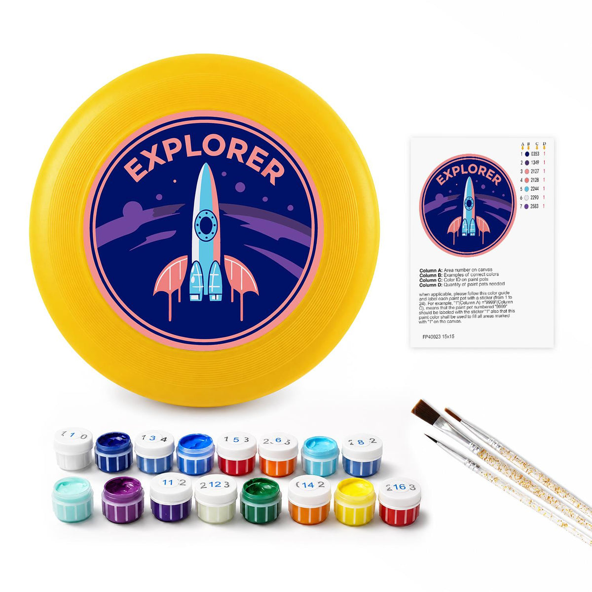 Rocket Explorer (Paint by Numbers Flying Disc)