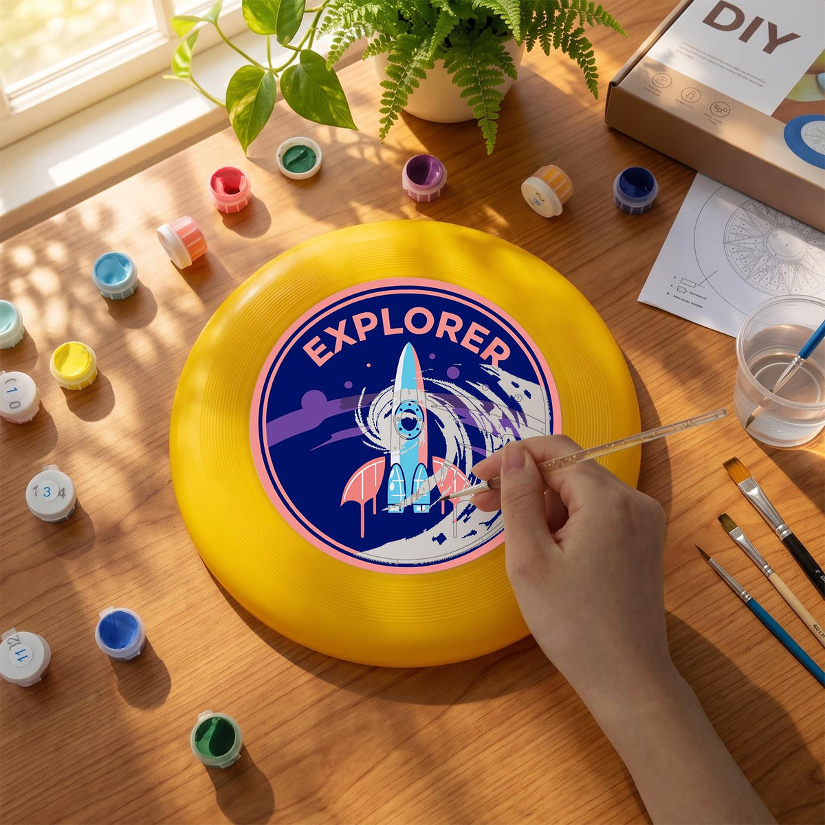 Rocket Explorer (Paint by Numbers Flying Disc)