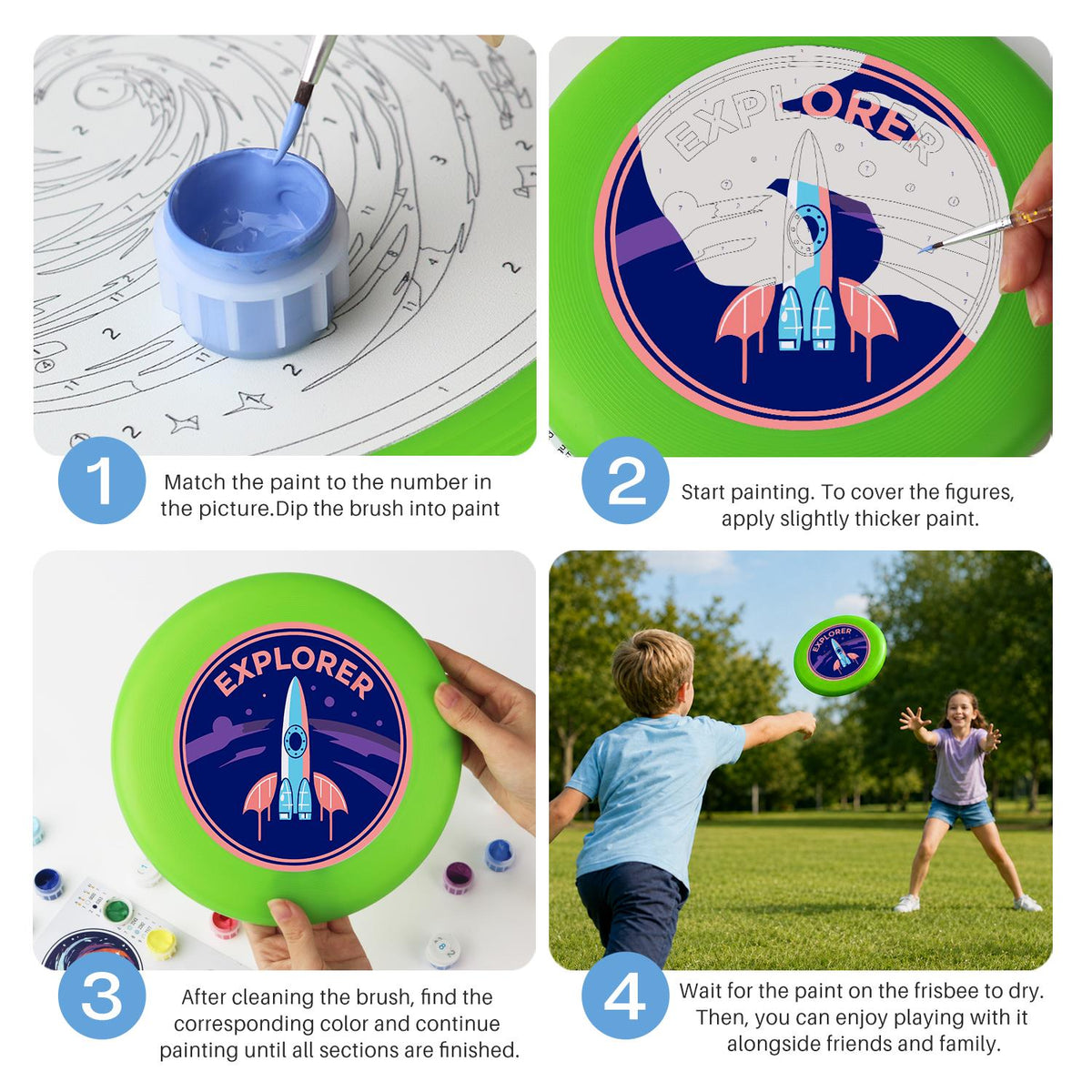 Rocket Explorer (Paint by Numbers Flying Disc)