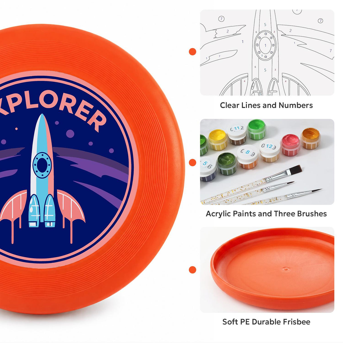 Rocket Explorer (Paint by Numbers Flying Disc)