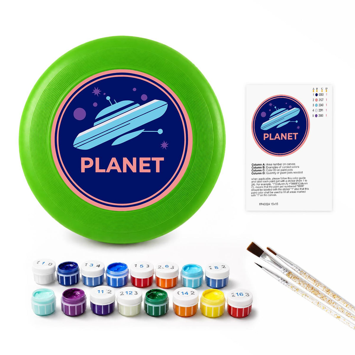 Ringed Planet (Paint by Numbers Flying Disc)