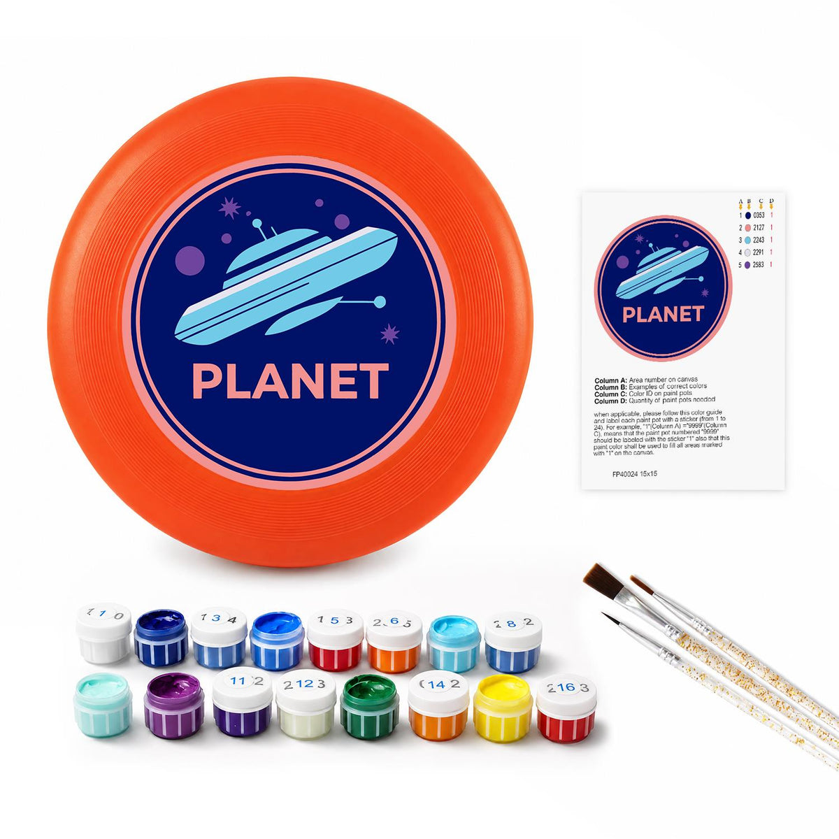Ringed Planet (Paint by Numbers Flying Disc)