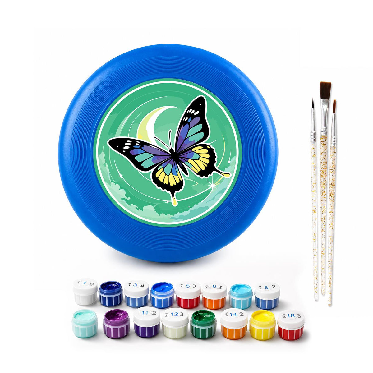 Moonlit Blue Butterfly (Paint by Numbers Flying Disc)