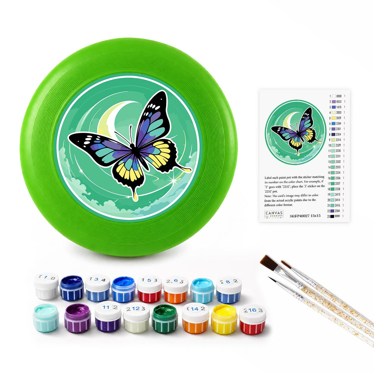 Moonlit Blue Butterfly (Paint by Numbers Flying Disc)