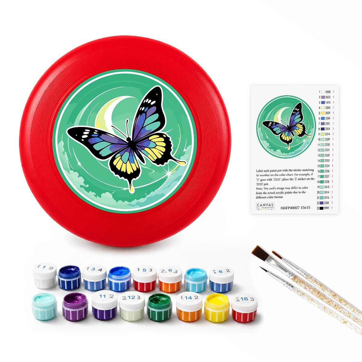Moonlit Blue Butterfly (Paint by Numbers Flying Disc)