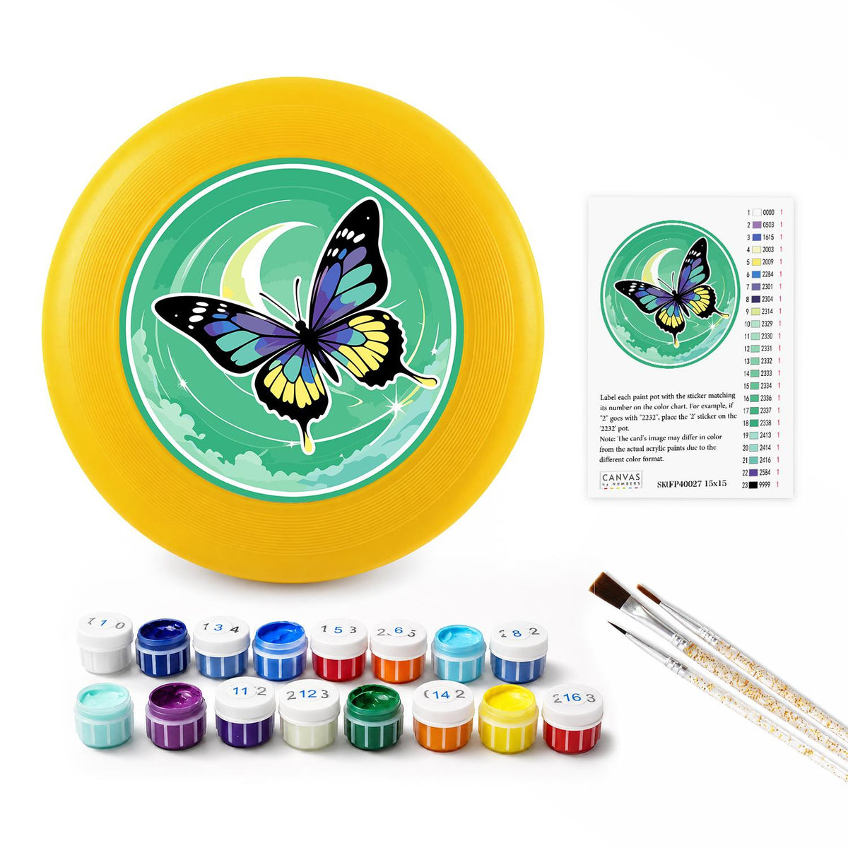 Moonlit Blue Butterfly (Paint by Numbers Flying Disc)