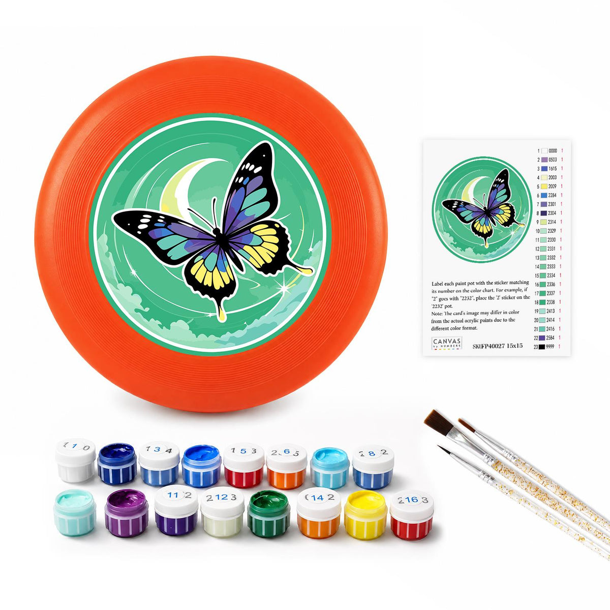 Moonlit Blue Butterfly (Paint by Numbers Flying Disc)