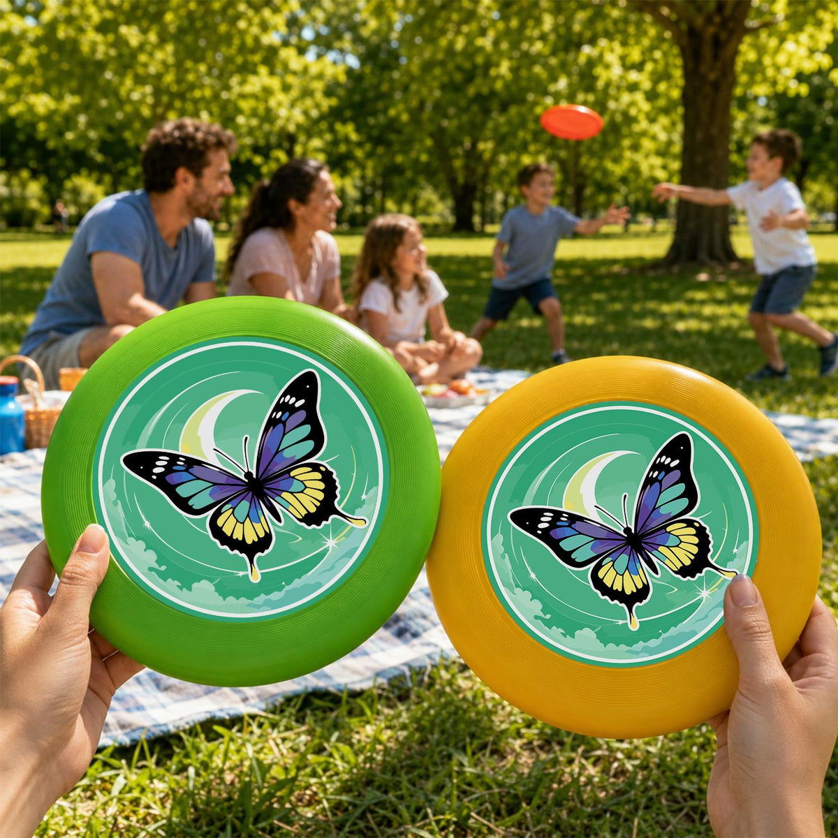 Moonlit Blue Butterfly (Paint by Numbers Flying Disc)