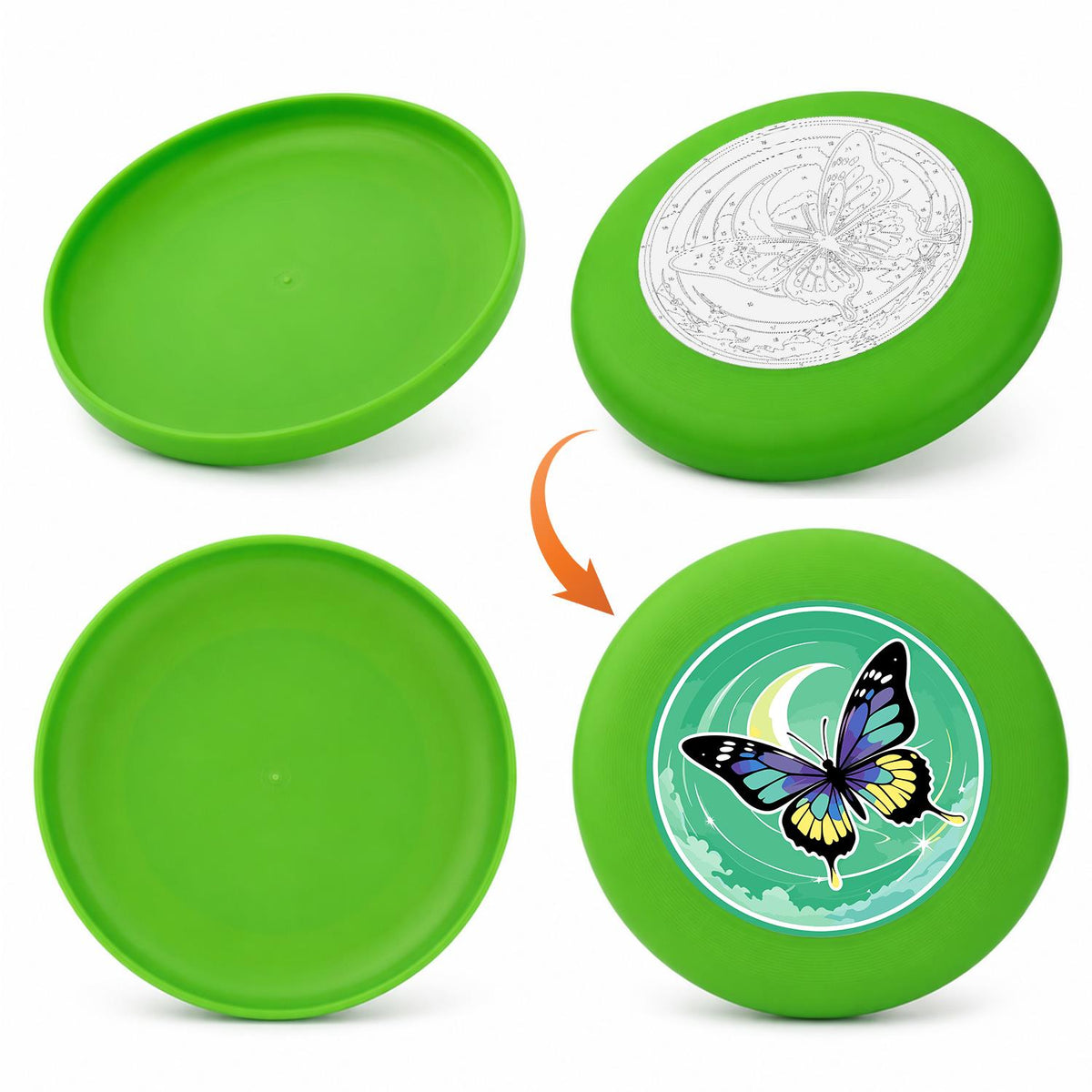 Moonlit Blue Butterfly (Paint by Numbers Flying Disc)