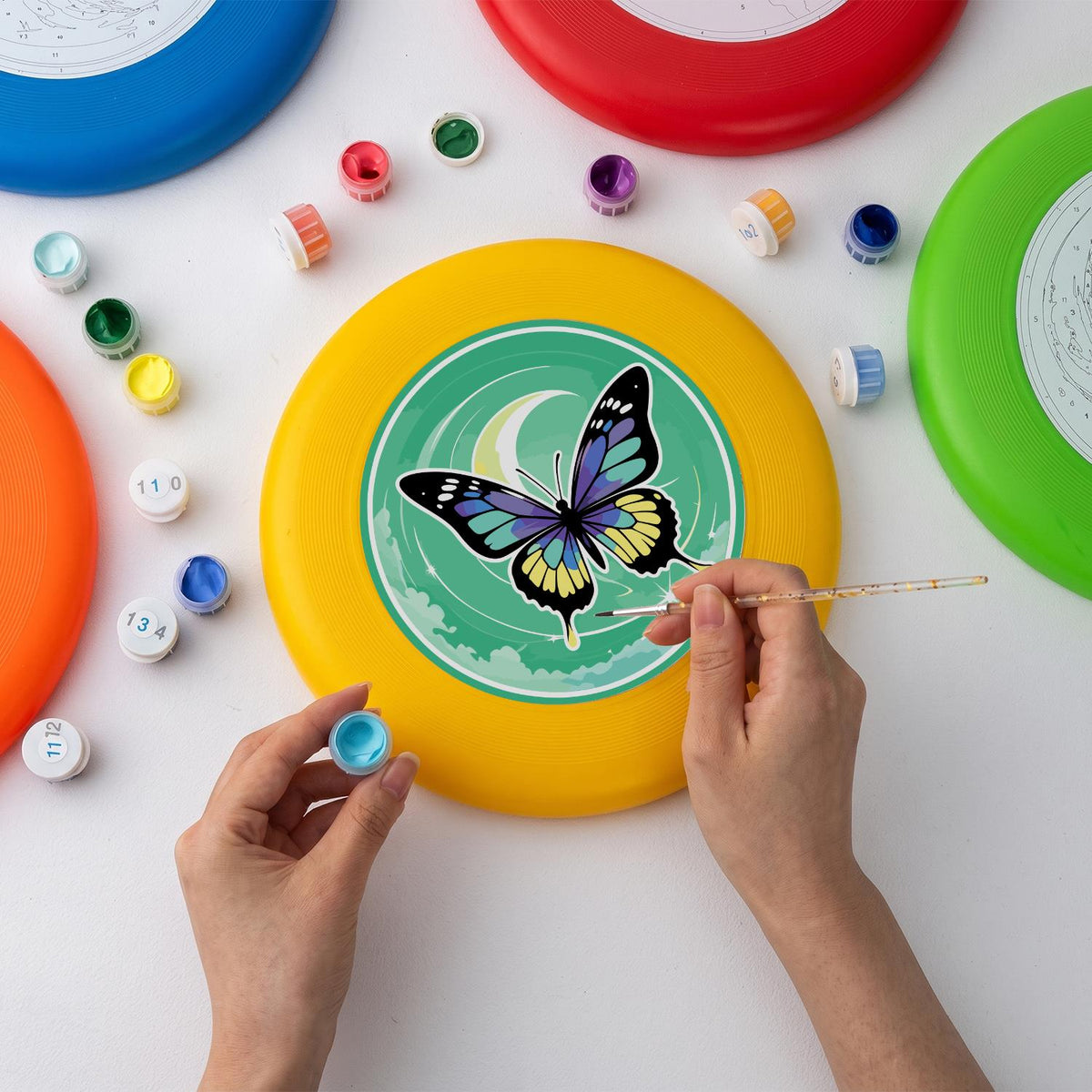 Moonlit Blue Butterfly (Paint by Numbers Flying Disc)