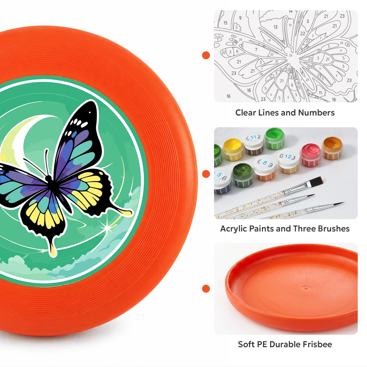 Moonlit Blue Butterfly (Paint by Numbers Flying Disc)