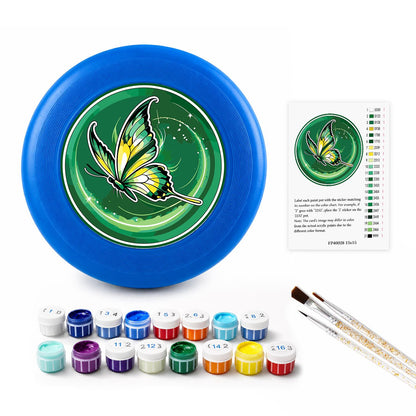 Butterfly on a Leaf (Paint by Numbers Flying Disc)