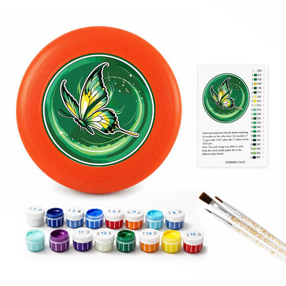 Butterfly on a Leaf (Paint by Numbers Flying Disc)