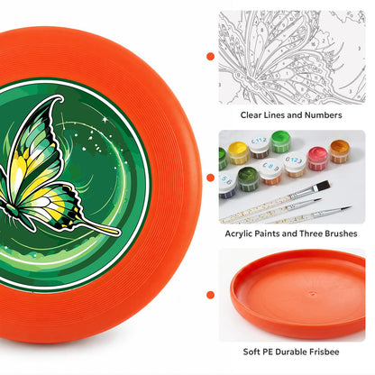 Butterfly on a Leaf (Paint by Numbers Flying Disc)