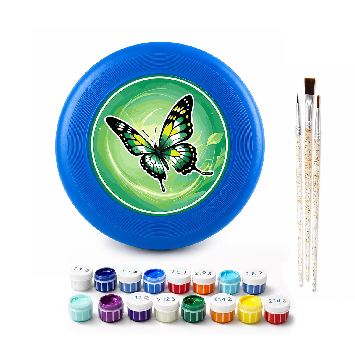 Green Meadow Butterfly (Paint by Numbers Flying Disc)