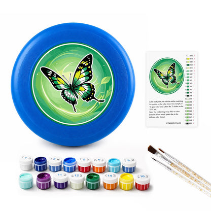 Green Meadow Butterfly (Paint by Numbers Flying Disc)
