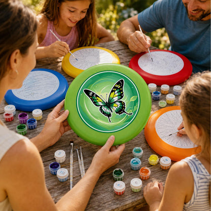 Green Meadow Butterfly (Paint by Numbers Flying Disc)