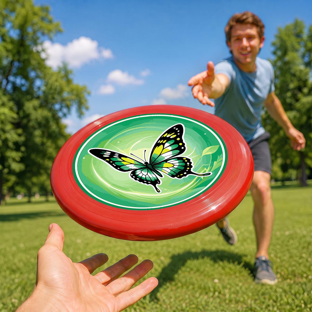 Green Meadow Butterfly (Paint by Numbers Flying Disc)