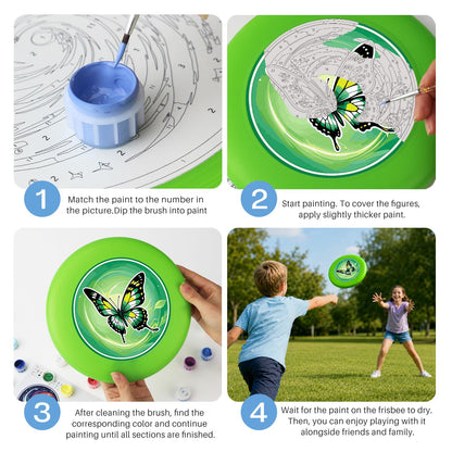 Green Meadow Butterfly (Paint by Numbers Flying Disc)