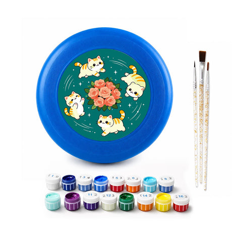 Cats and Peonies (Paint by Numbers Flying Disc)